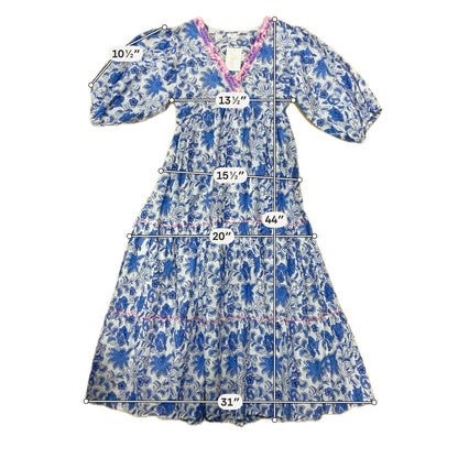 Debbie Katz South Beach Tiered Floral Cotton Mini Dress Size Small - ONLINE ONLY