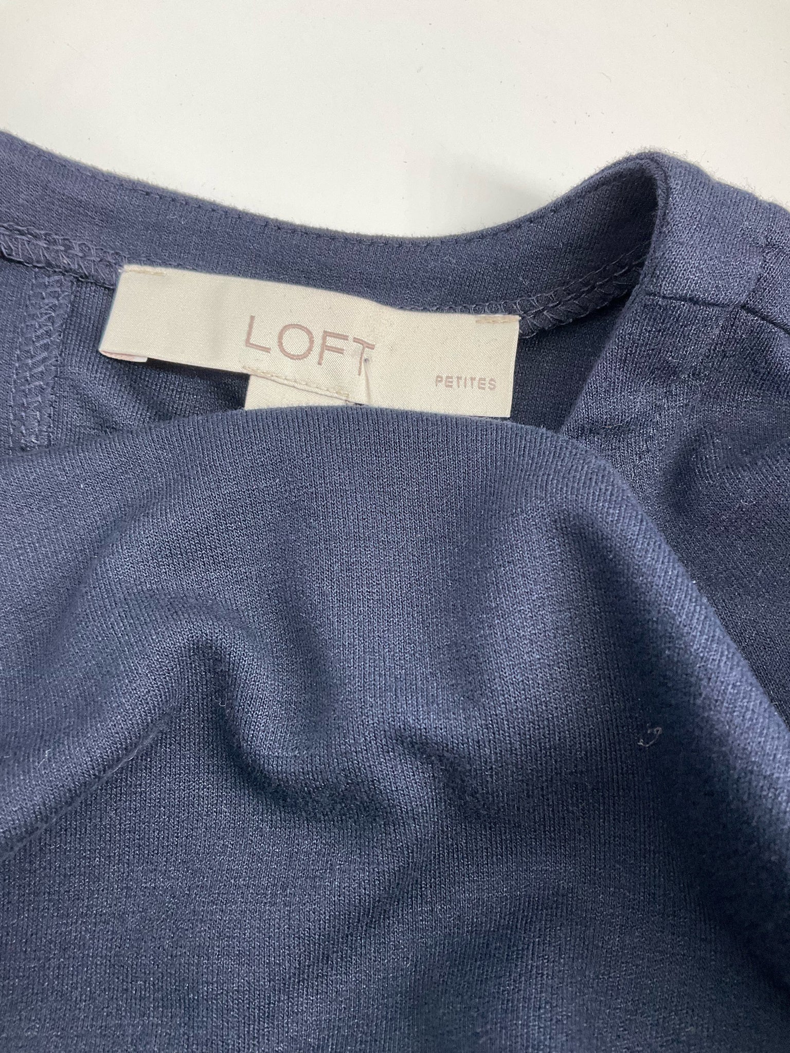 Loft Navy Solid Pre-Owned Ladies Dress - Size Medium Petite