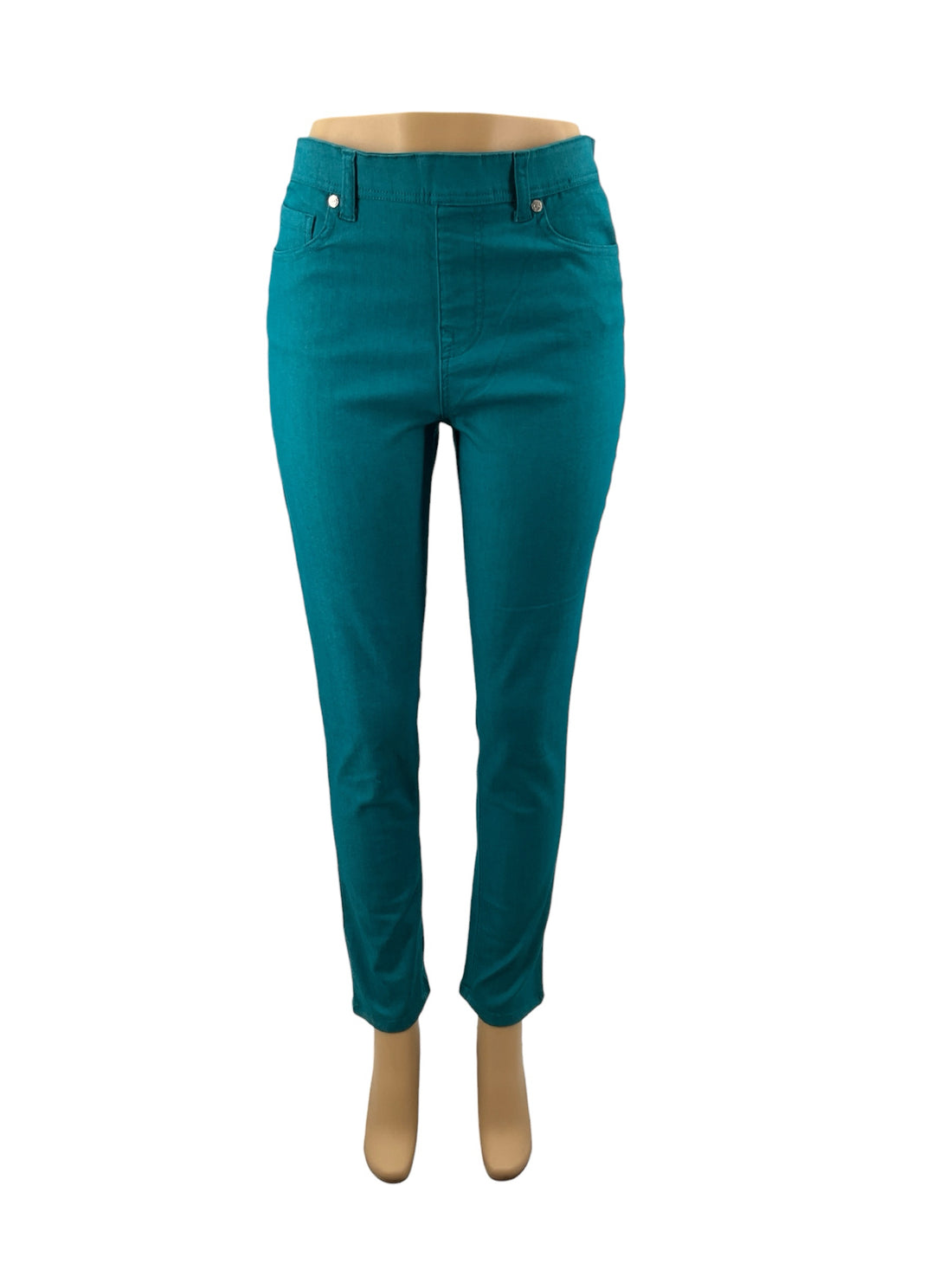 DG2 by Diane Gilman Skinny Jeans Size Small Teal Stretch Ankle Pants