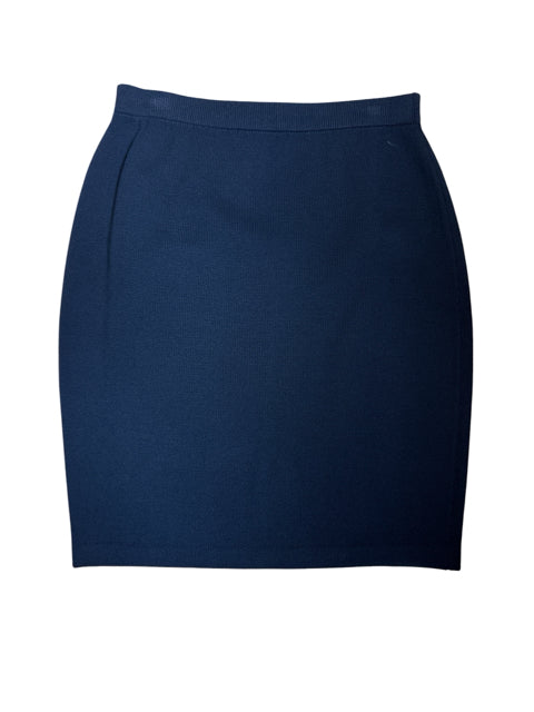 St. John Basics Black Santana Knit Pencil Skirt Size 10 Made in USA
