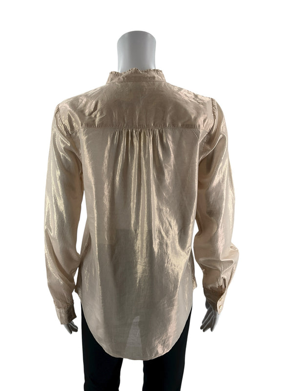 J Crew Peach Shimmer Pre-Owned Ladies Top - Size Small