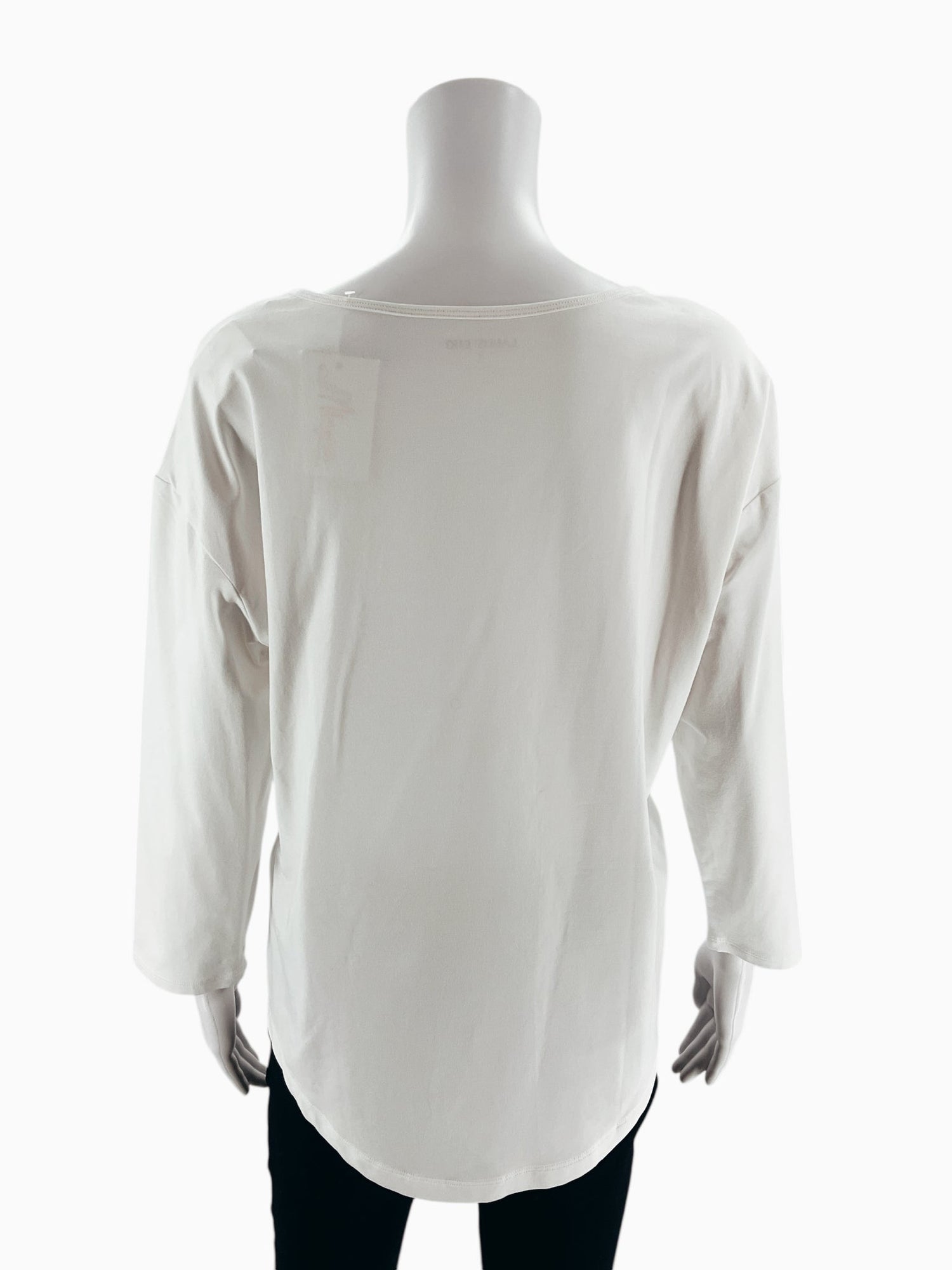 Lands End -  White Solid Pre-Owned Ladies Casual Top - Size M
