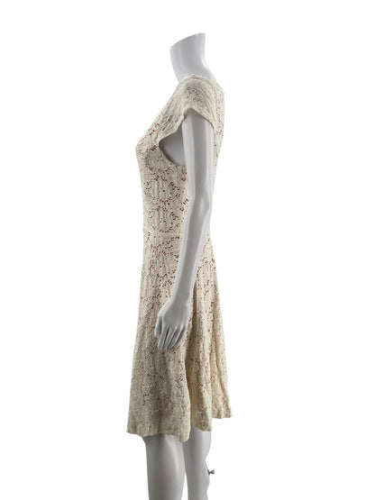 Maeve Cream Lace Pre-Owned Ladies Dress - Size Medium