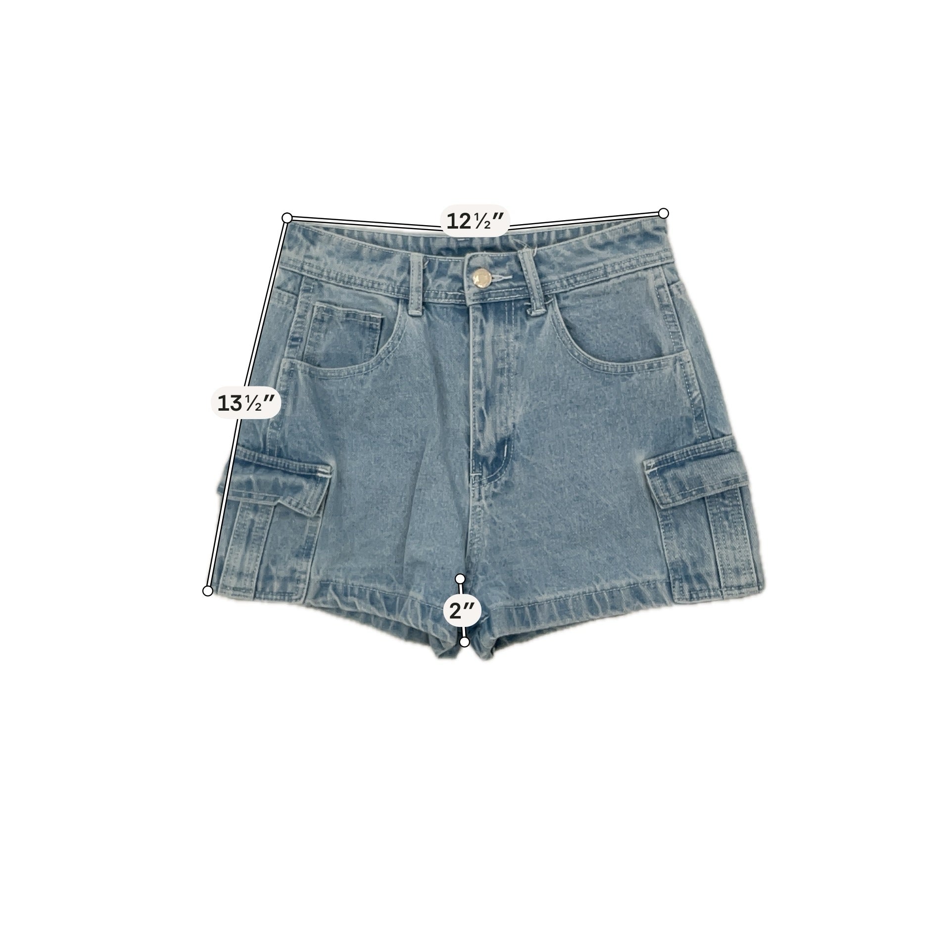Shein Blue Shorts Size 4 Blue Cargo Shorts - Size 4