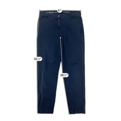 Talbots Navy Pant The Weekend Chino Pants Size 6 Navy Blue Cropped Ankle - Size 6