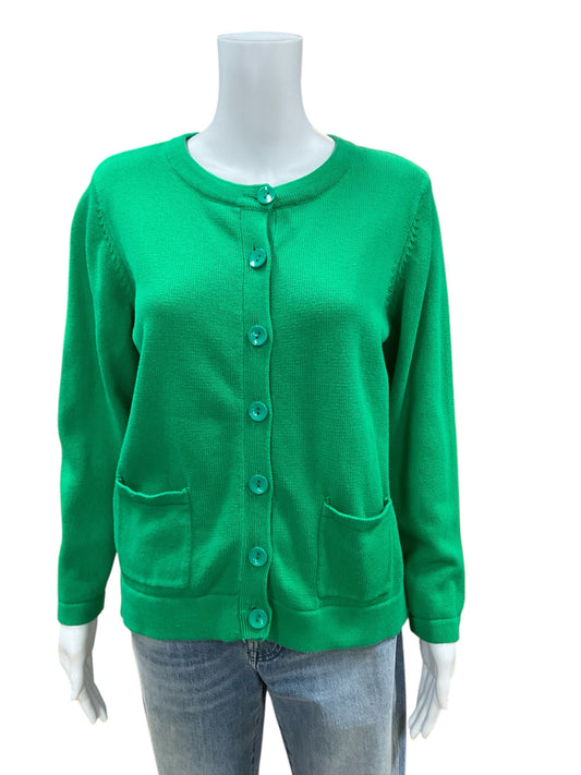 Leo & Nicole Green Solid Top Size Petite Large