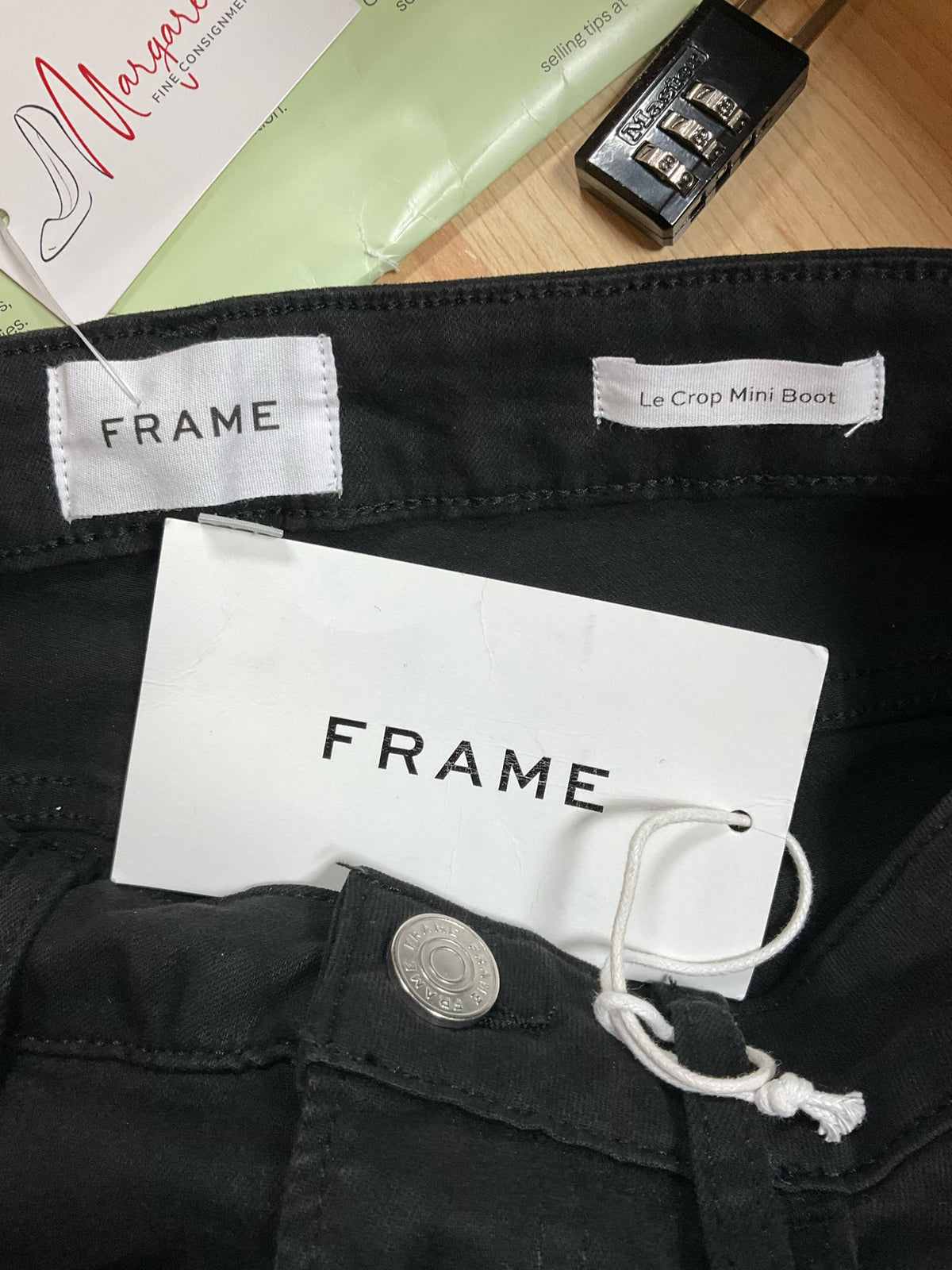 Frame Le Crop Mini Boot Jeans Mid Rise Black Film Noir Size 4 NWT - ONLINE ONLY