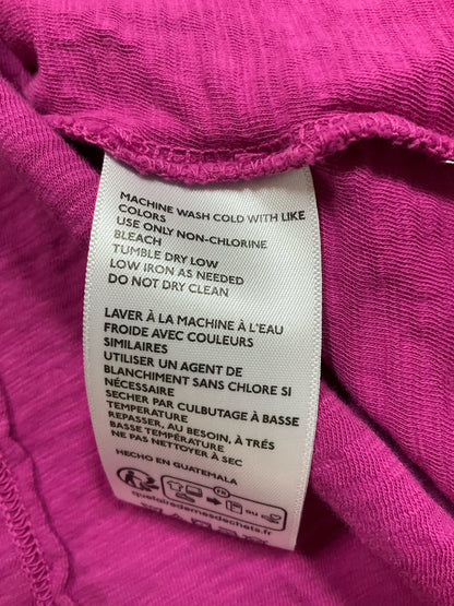 Pilcro Slub Cotton Crewneck Tee Fuschia Pink | Size XL