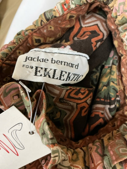 Jackie Bernard for EKLEKTIC Vintage 70s 80s Boho Paisley Dress ILGWU USA Made Size 6