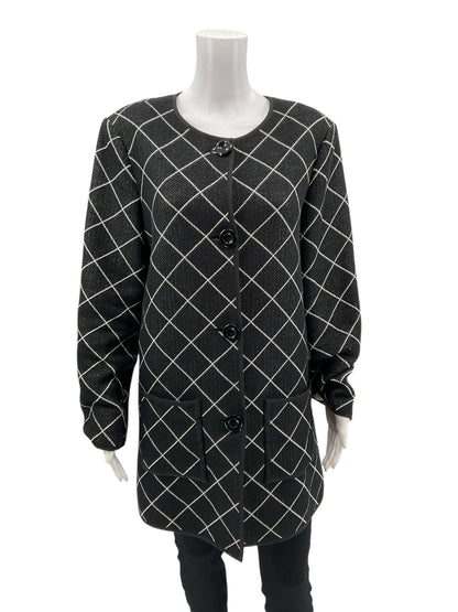 Doncaster Black/White Squares Pre-Owned Ladies Jacket - Size 16 - Margaret’s Fine Consignment