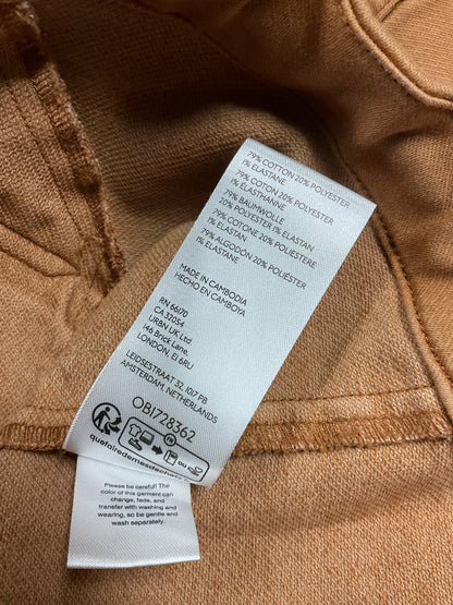 Pilcro and the Letterpress Anthropologie Camel Tan Utility Jacket 3/4 Sleeve Size Large