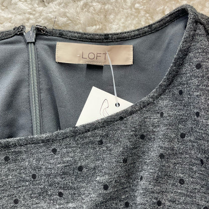 Loft Gray/Black Polka Dot Ladies Pre-Owned Dress - Size Medium - Margaret’s Fine Consignment