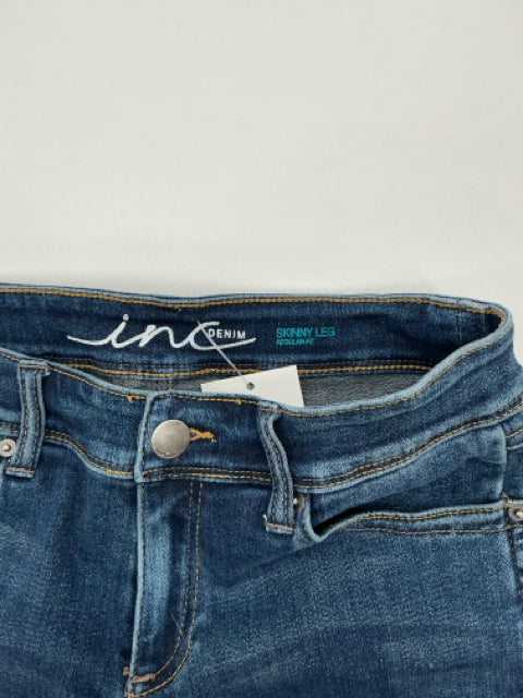 INC International Concepts Modular Rise Skinny Jeans Womens Size 6 Blue Denim - ONLINE ONLY