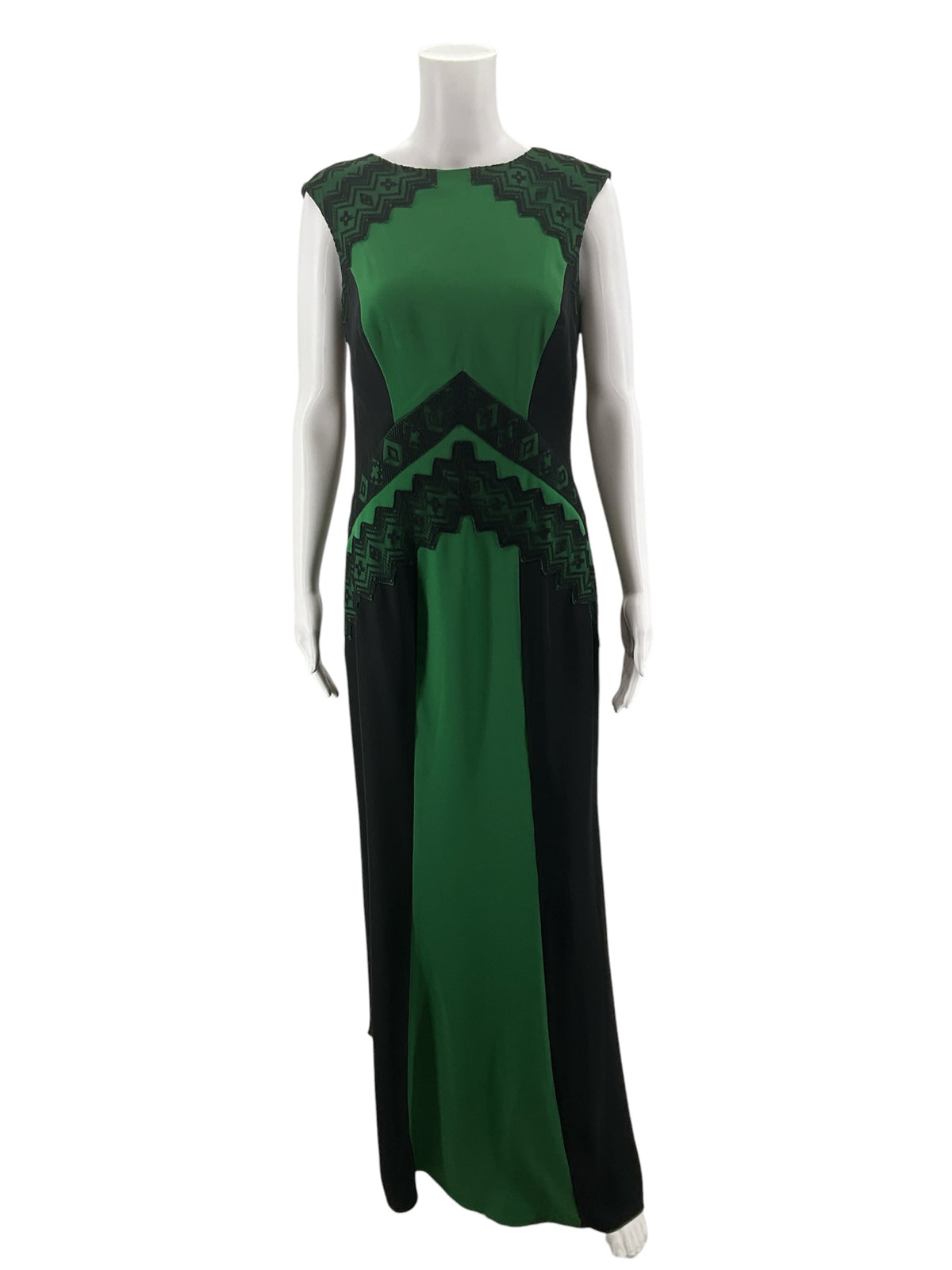 Tadashi Shoji Colorblock Lace Inset Gown | Size 6 NWT