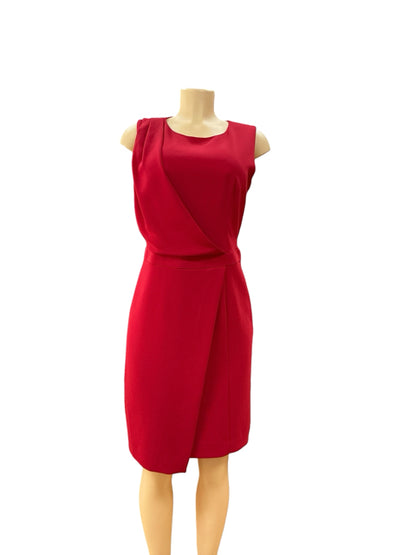 The Limited Red Asymmetrical Drape Sheath Dress Size 8