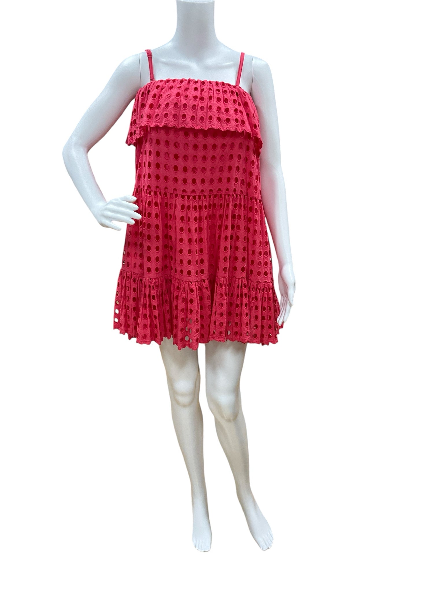 Solid &amp; Striped Size S Coral Crochet Dress