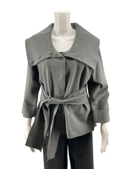 LUII Gray Solid Pre-Owned Ladies Jacket - Size Large