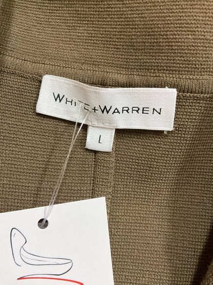 White + Warren Organic Cotton Stretch Knit Blazer Jacket Brown Size Large