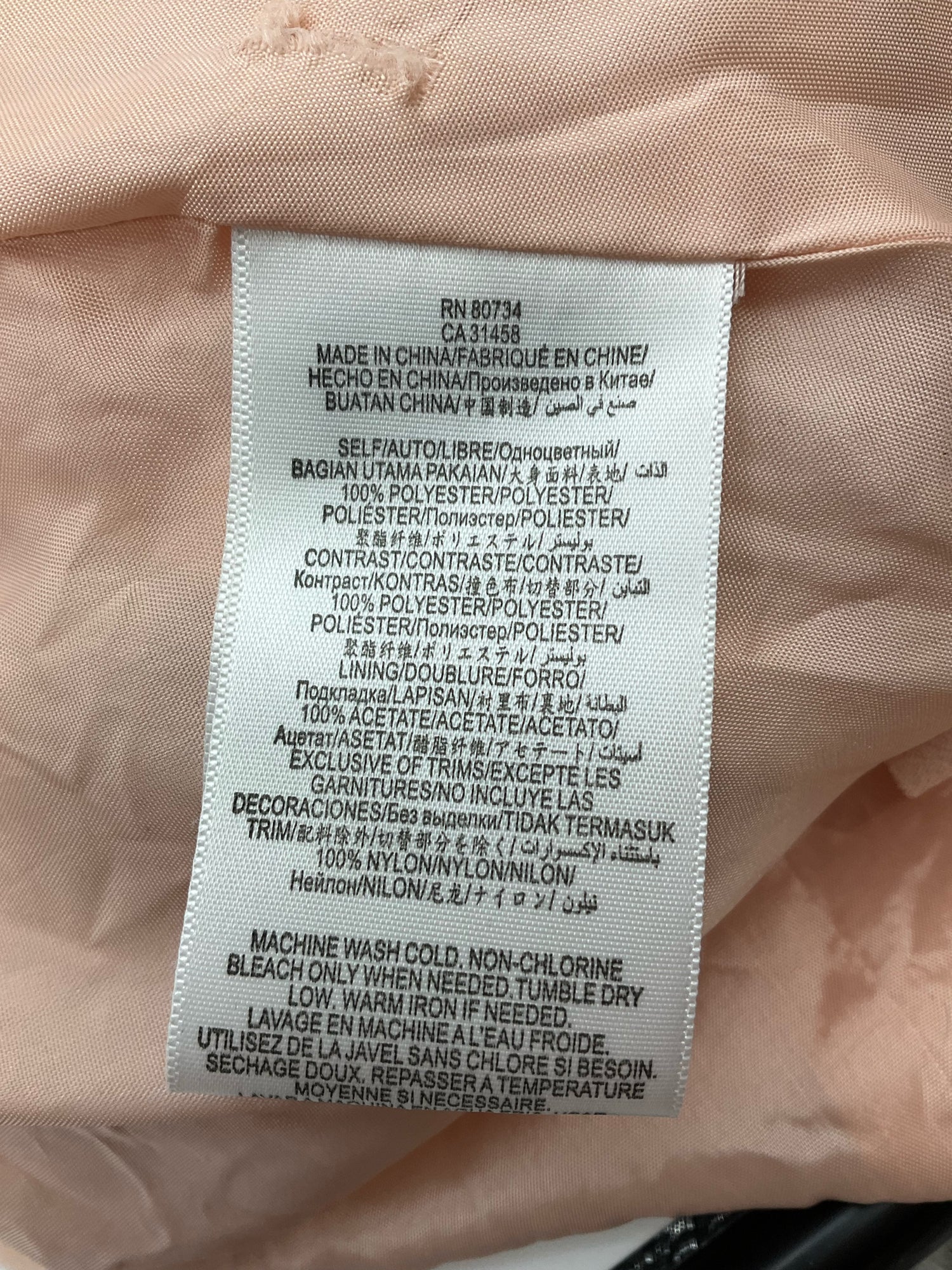 BCBGeneration Peach Lace Pre-Owned Ladies Dress - Size 2