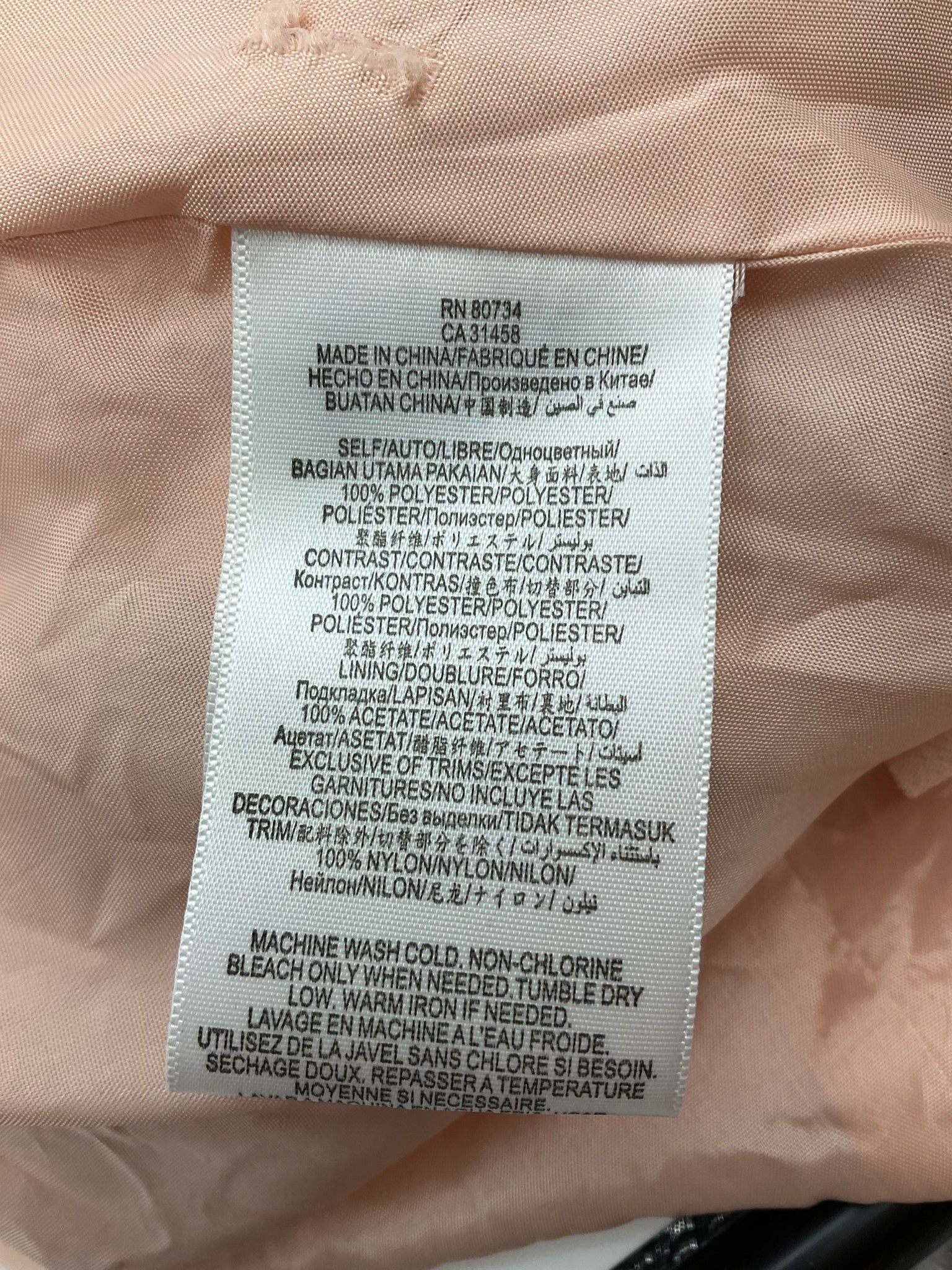 BCBGeneration Peach Lace Pre-Owned Ladies Dress - Size 2