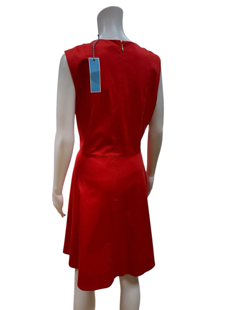 Draper James Red V-Neck Fit &amp;amp; Flare Dress Size 14 NWT
