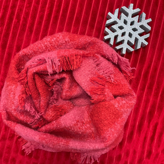 No Brand red/pink check scarf