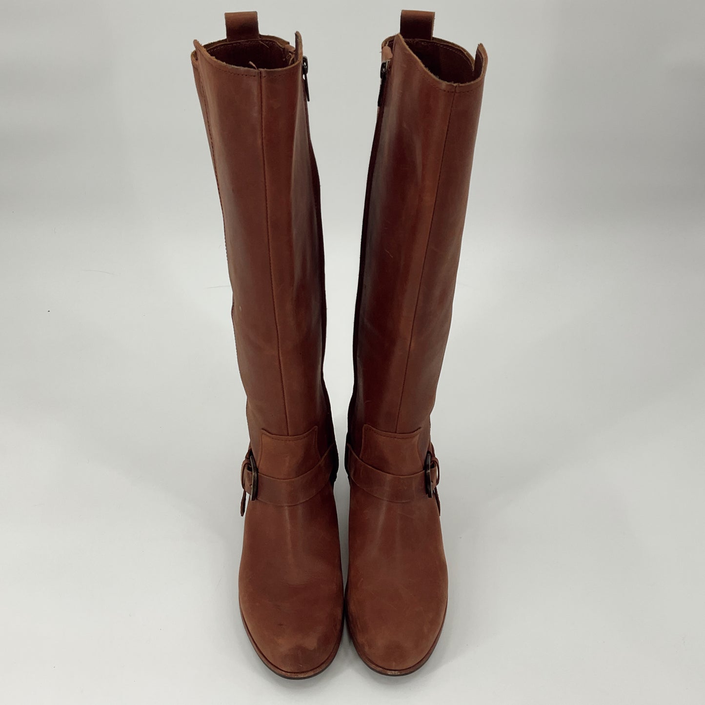 Ugg Camel Leather Boots Size 9 - front view