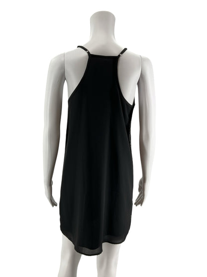 alfa™ Beaded Sequin Halter Neck Mini Dress XS Black Bronze - ONLINE ONLY