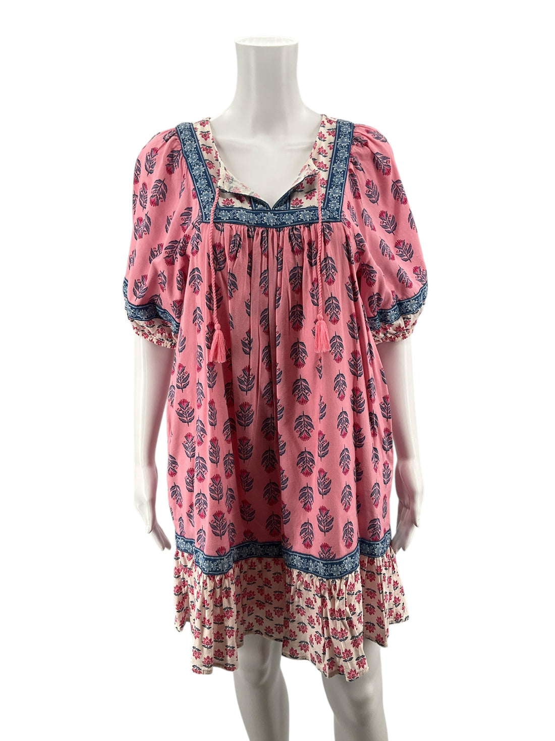 Old Navy Pink/Blue Floral Pre-Owned Ladies Dress - Size Small
