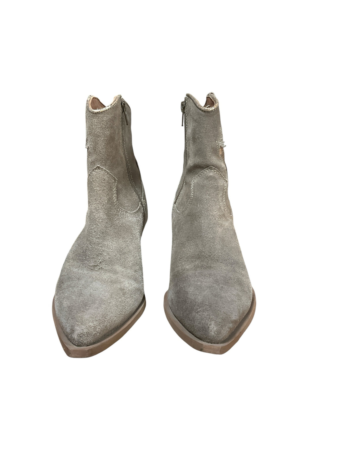 Diba True In A Daze Suede Western Ankle Booties Tan Size 9