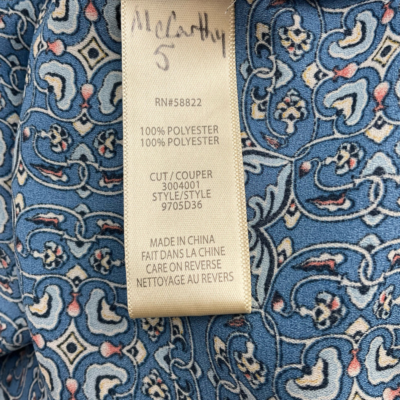 Max Studio Blue Print Pre-Owned Ladies Top - Size Large - Margaret’s Fine Consignment