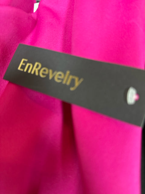 Enrevelry Black/white/pink Sheath Darcy Pink &amp; Black Houndstooth Tweed Dress Size 6 NWT - Size 6