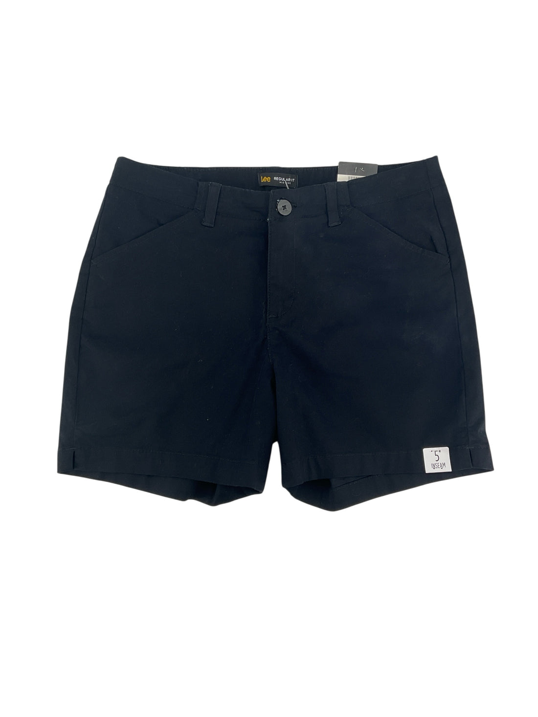 LeeLee Regular Fit Mid Rise Chino Shorts Black Size 10 NWTts