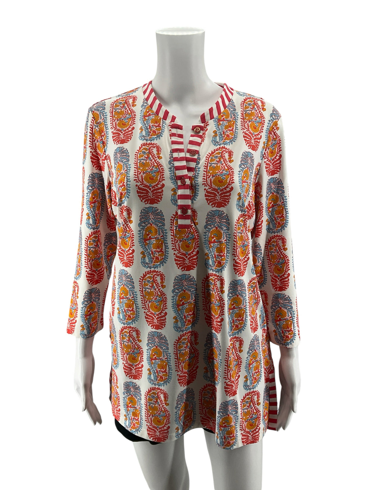 J.McLaughlin Catalina Cloth Paisley Tunic Top Womens Size Large - ONLINE ONLY