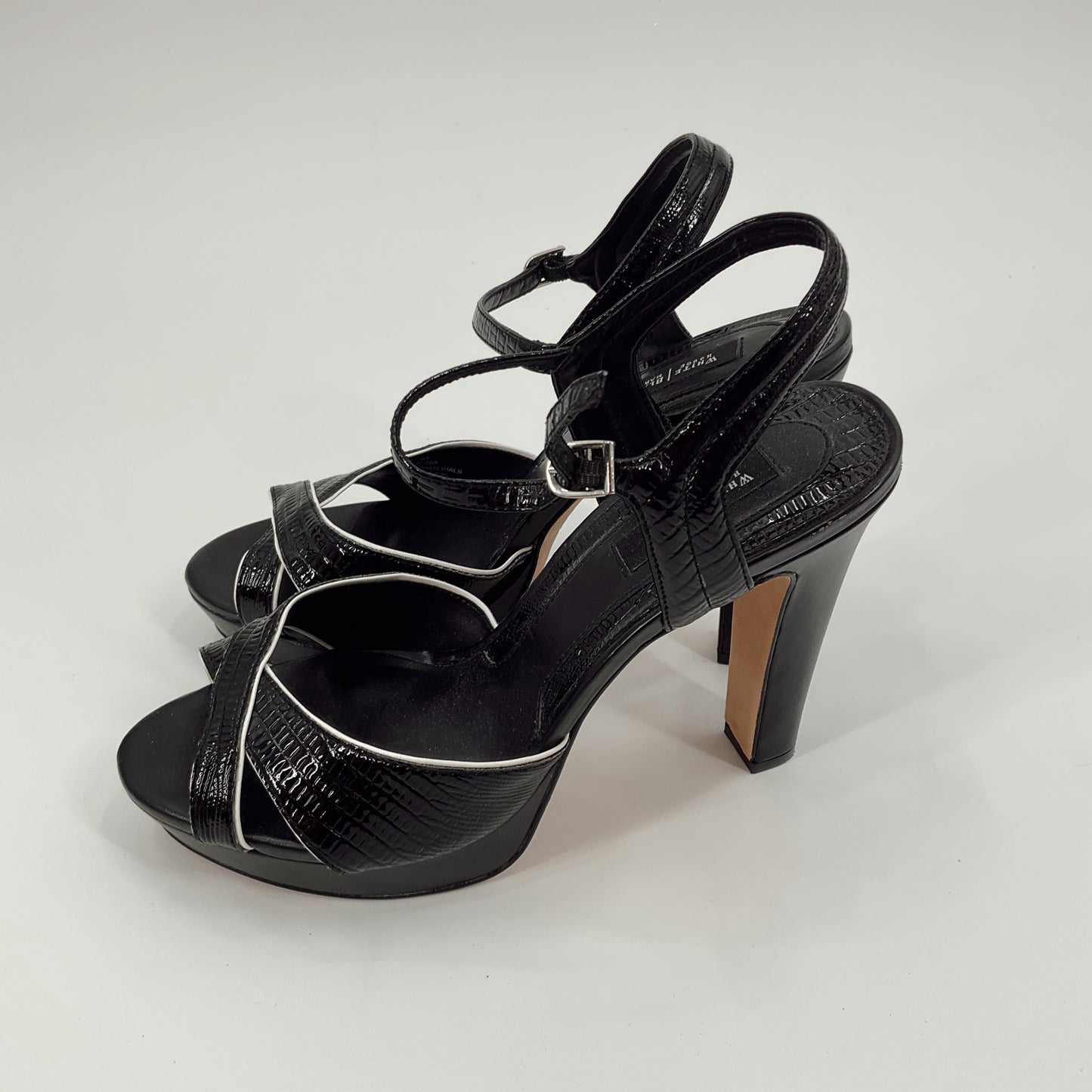 White House Black Market Black/White Heel Size 8.5 - side view