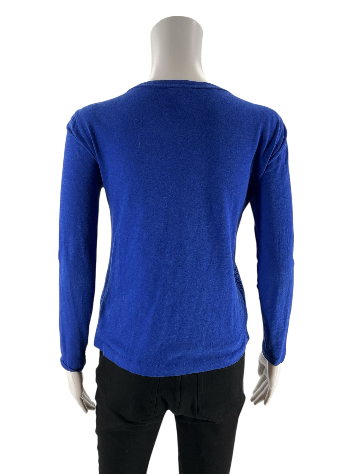 J. Crew - Royal Blue Mesh Pre-Owned Ladies Casual Top - Size XS