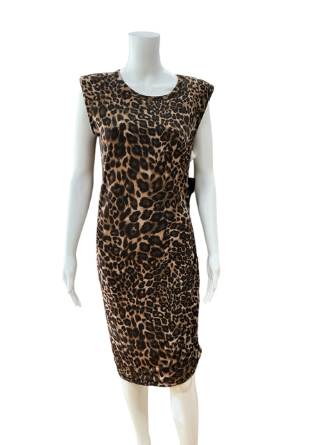 White House Black Market Leopard Print Sheath Dress Size Medium NWT