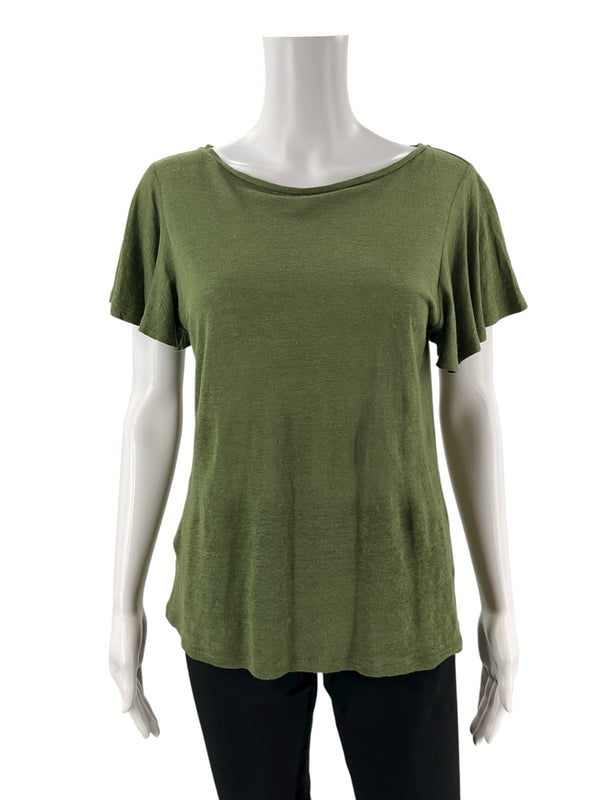 Ann Taylor Green Solid Pre-Owned Ladies Top - Size XS