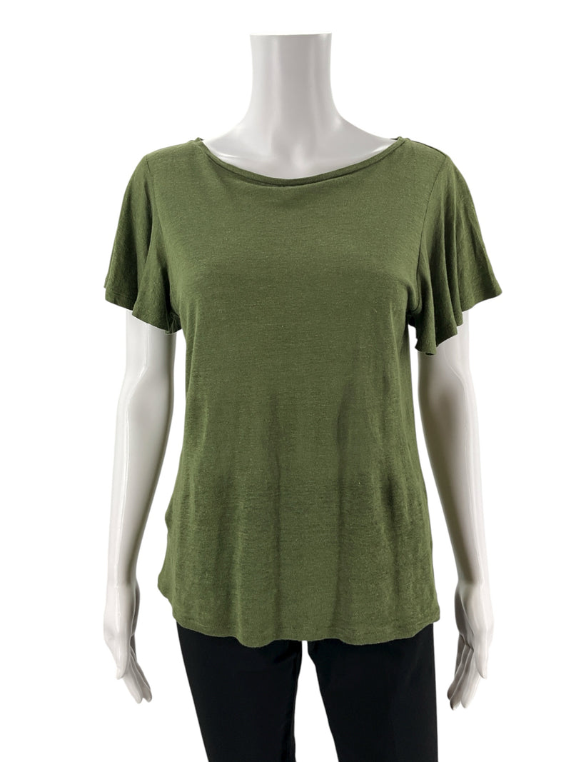 Ann Taylor Green Solid Pre-Owned Ladies Top - Size XS