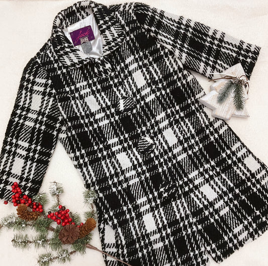 Jack Size M black/white Plaid Consignment Ladies Jacket