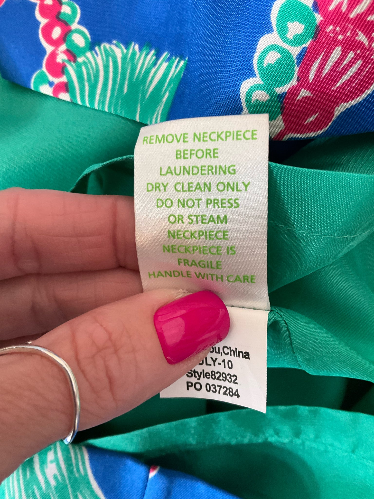 Lilly Pulitzer blue/pink/green Shift Elsa Silk Halter Dress Tassels Print Size 2 - Size 2