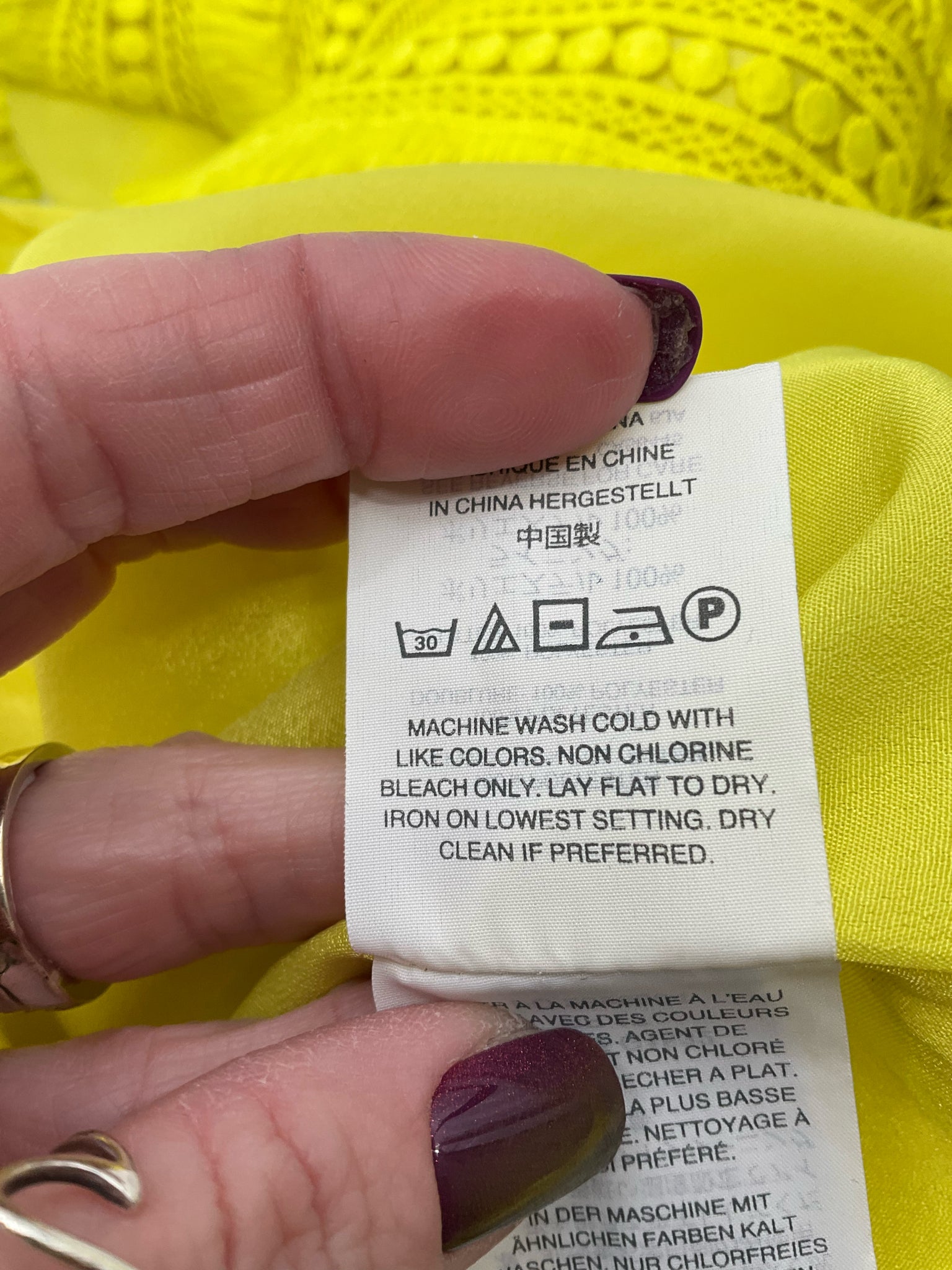 J Crew Yellow Fringe Pre-Owned Ladies Dress - Size 10