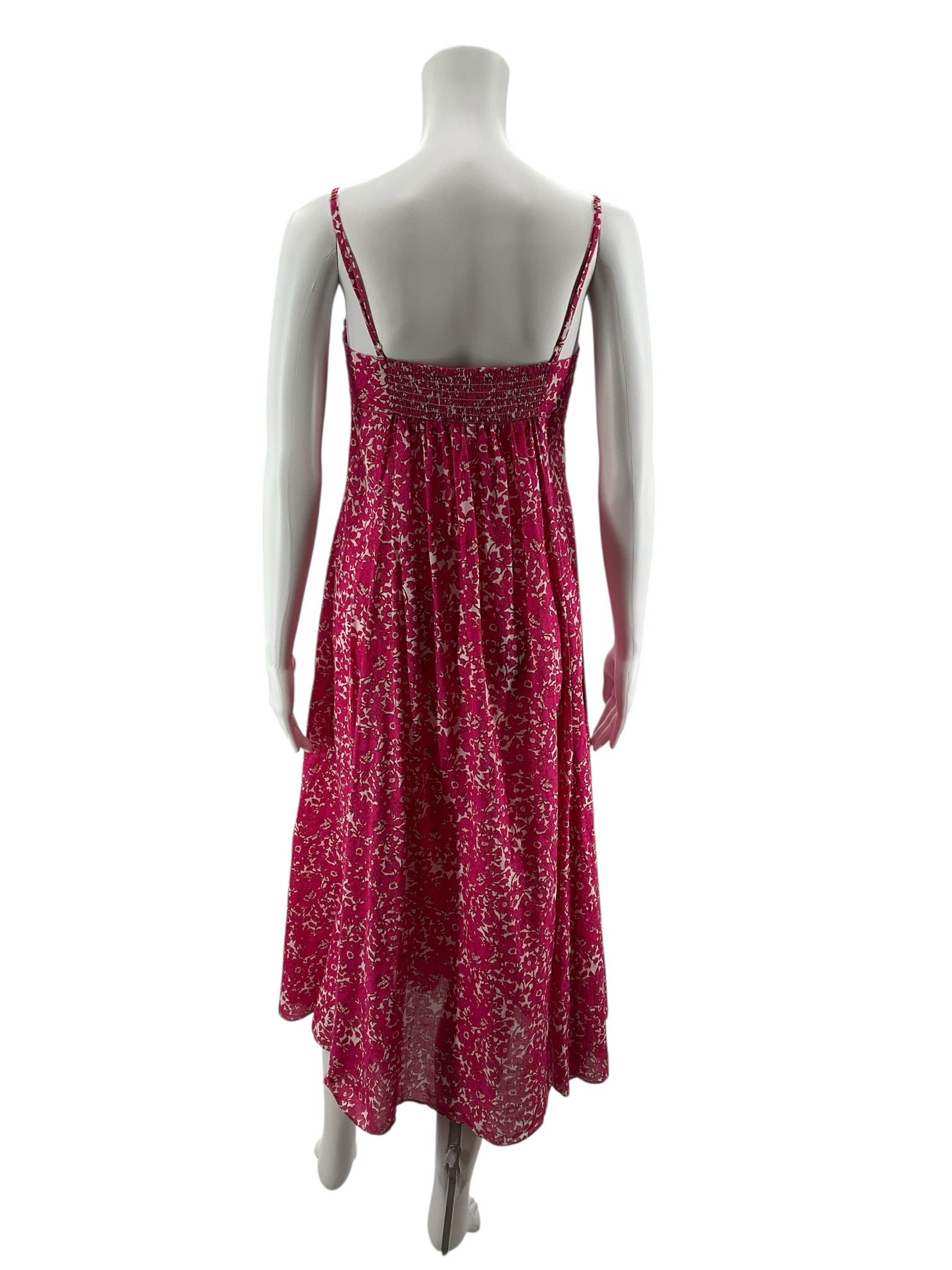 J.Crew Floral Tie-Front Smocked Cotton Maxi Sundress Size XS