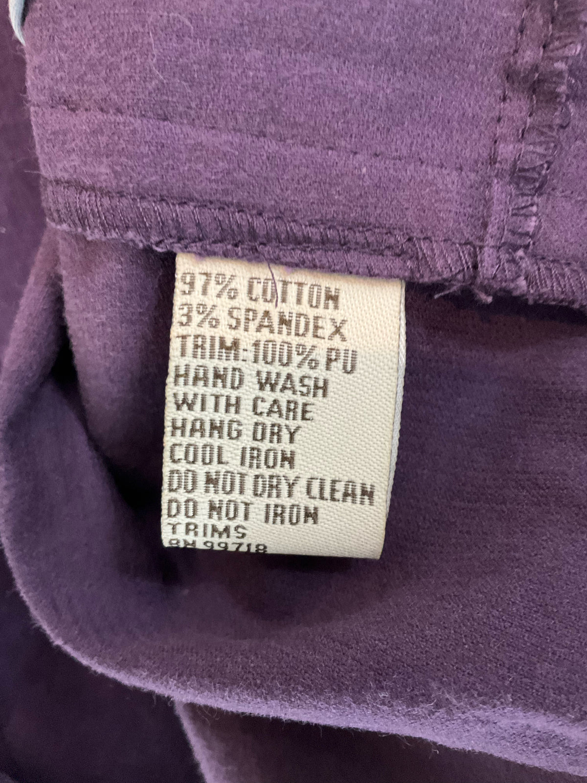 ttw by claudia brown Purple Corduroy Faux Patent Leather Trim Jacket | Size Small