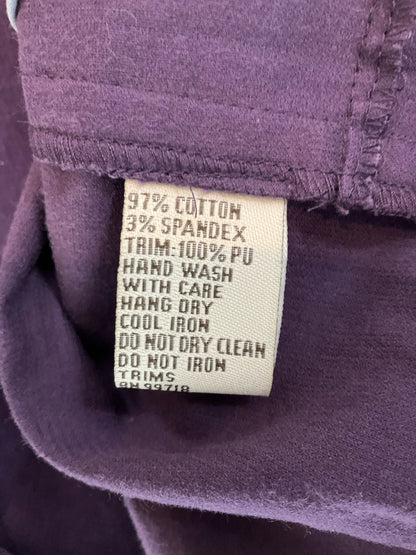 ttw by claudia brown Purple Corduroy Faux Patent Leather Trim Jacket | Size Small