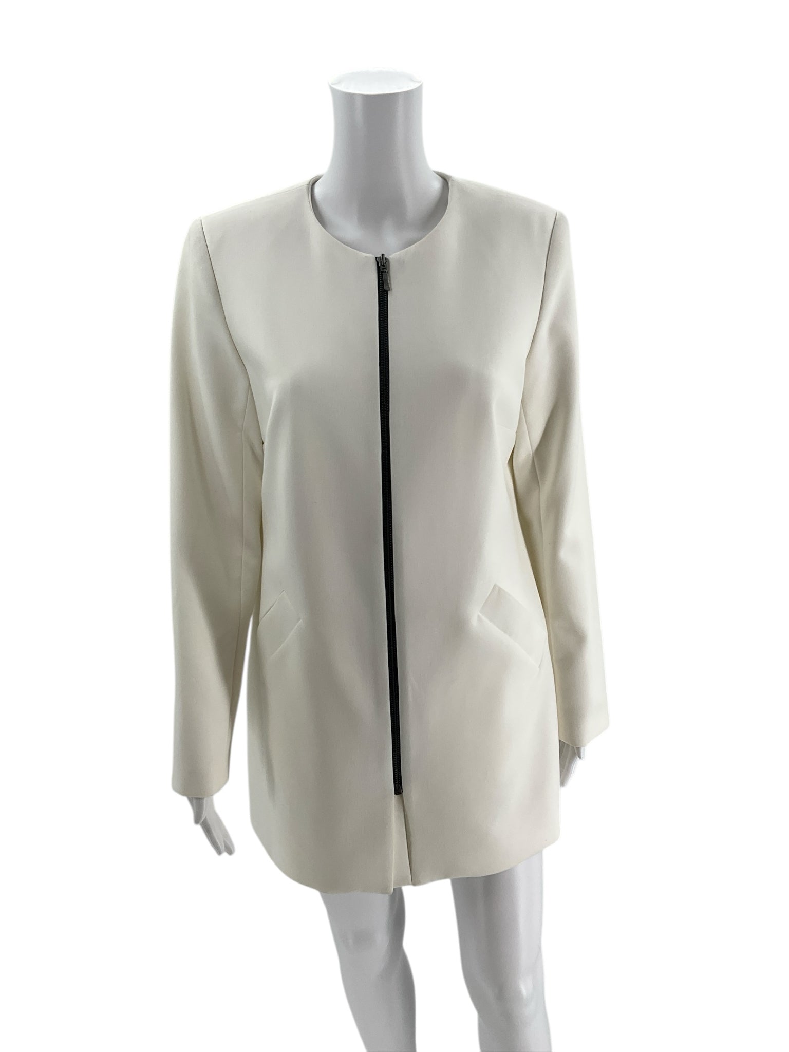 Katherine Barclay Cream Solid Jacket Size Medium