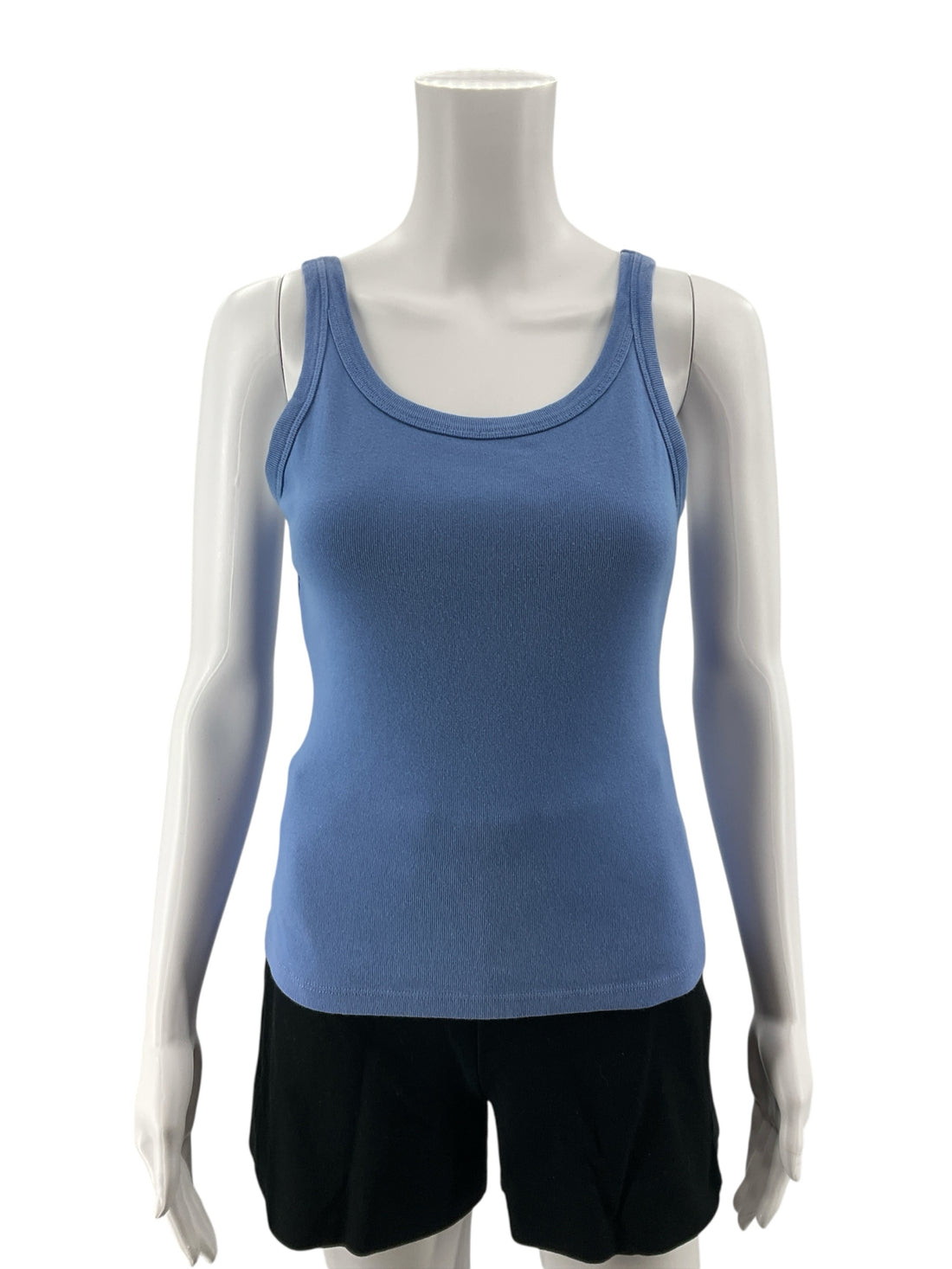 Michael Stars Blue 2x1 Rib Scoop Neck Tank Top Size S | Pre-Owned