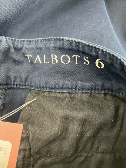 Talbots Navy Pant The Weekend Chino Pants Size 6 Navy Blue Cropped Ankle - Size 6