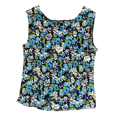 Casual Corner Vintage Casual Corner Smocked Popcorn Floral Tank Top | Y2K Sleeveless Blouse | Size Small