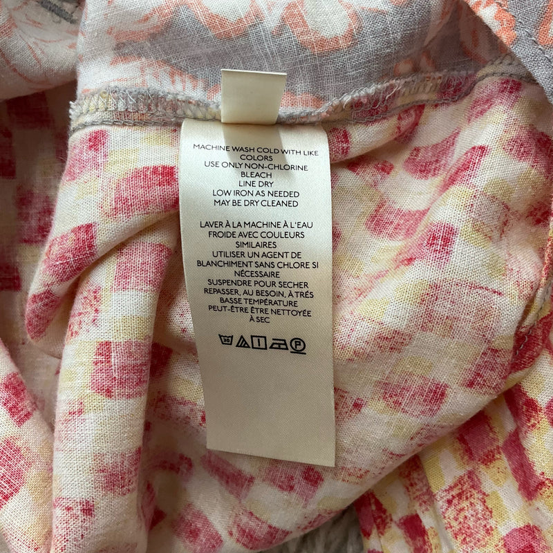 We The Free Orange/Gray/Red/Yellow Print Top- Size XS - Margaret’s Fine Consignment